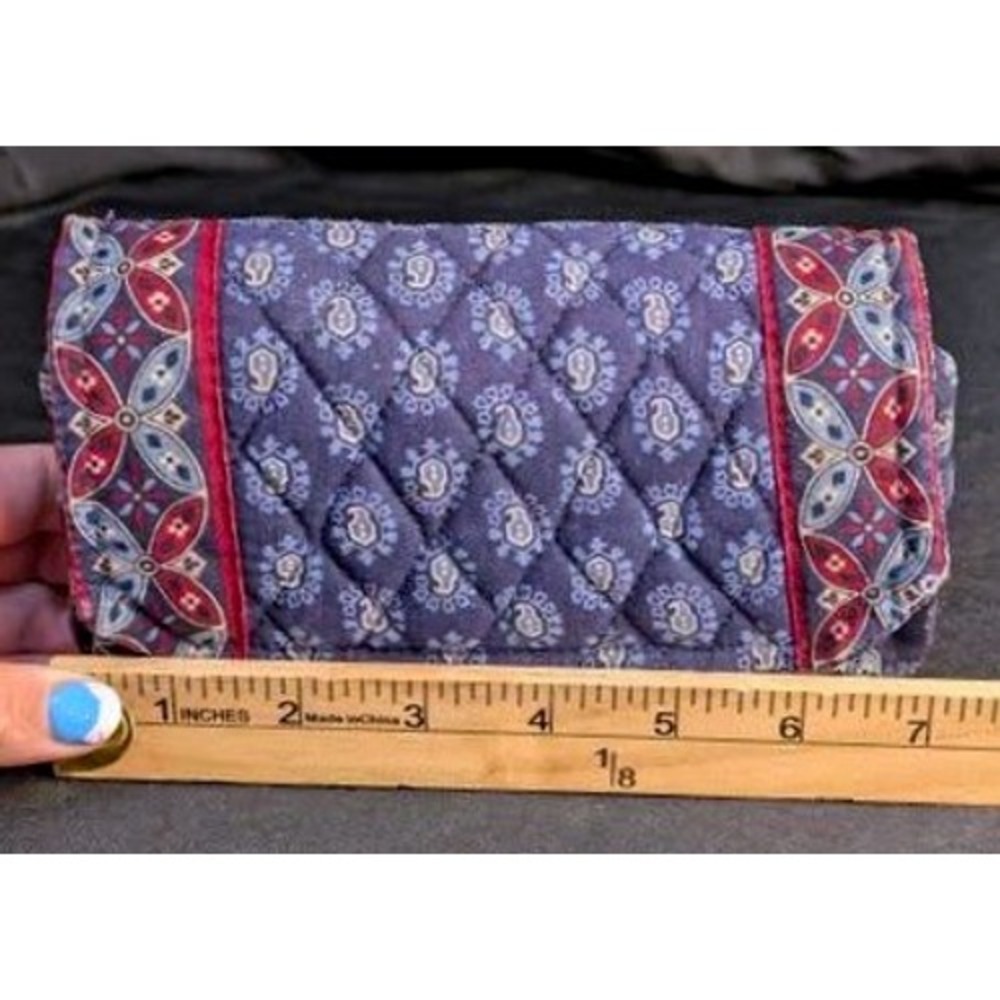 Vintage Vera Bradley ~ Quilted Wallet ~ Classic Navy ~ 1998 Retired - Picture 5 of 16